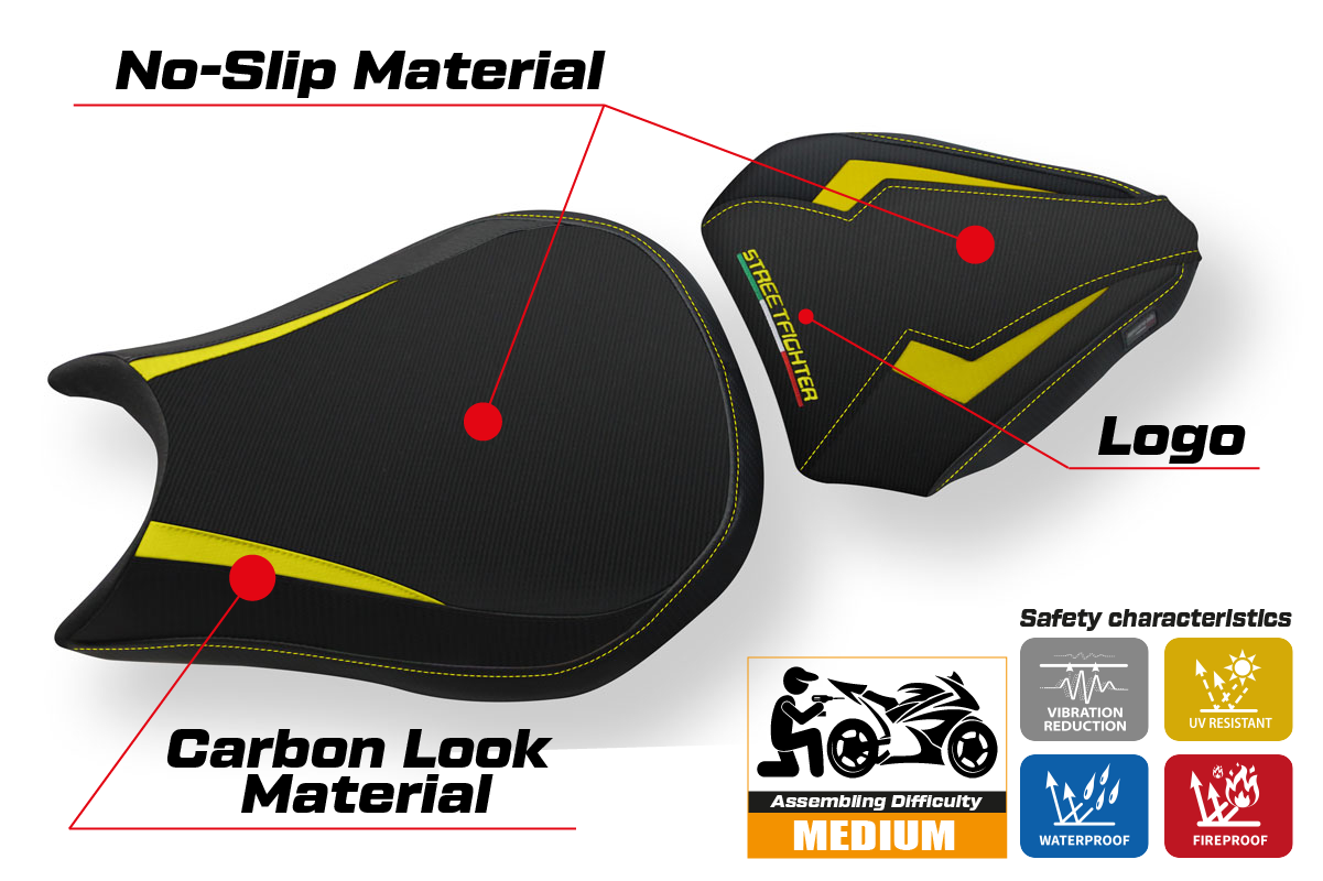 Seat cover compatible - Ducati Streetfighter 2009 - 2015 - mod Destin