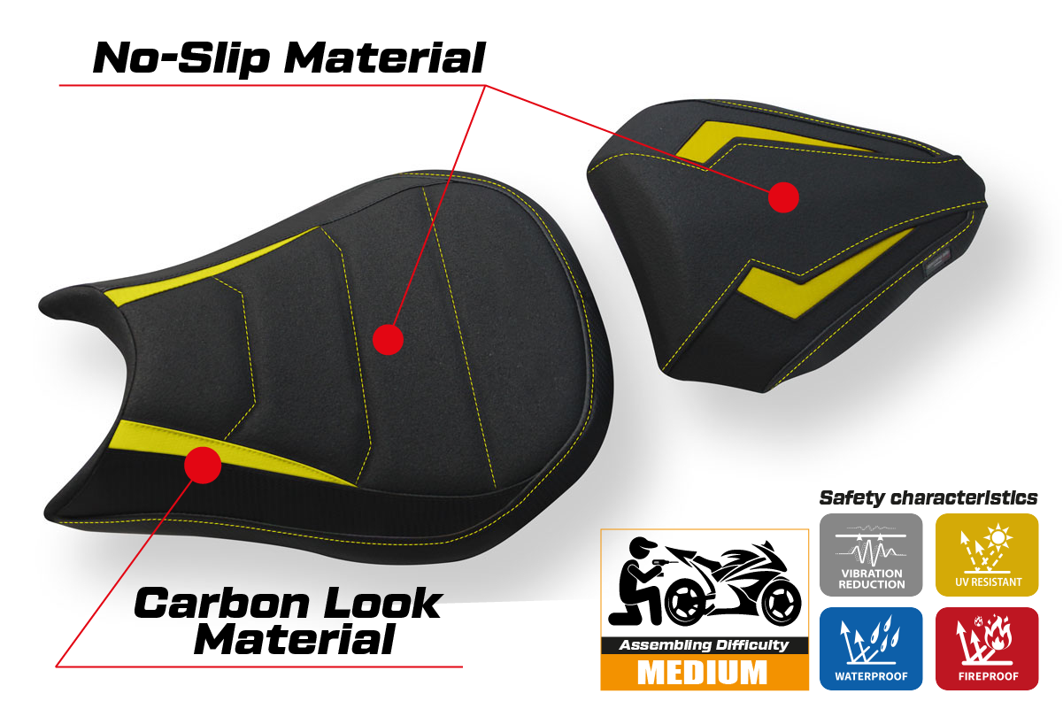 Seat cover compatible - Ducati Streetfighter 2009 - 2015 - mod Florida Ultragrip