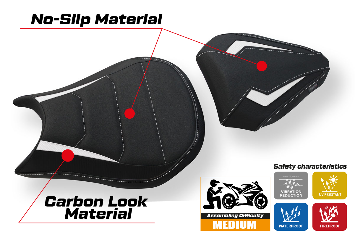 Seat cover compatible - Ducati Streetfighter 2009 - 2015 - mod Florida Ultragrip