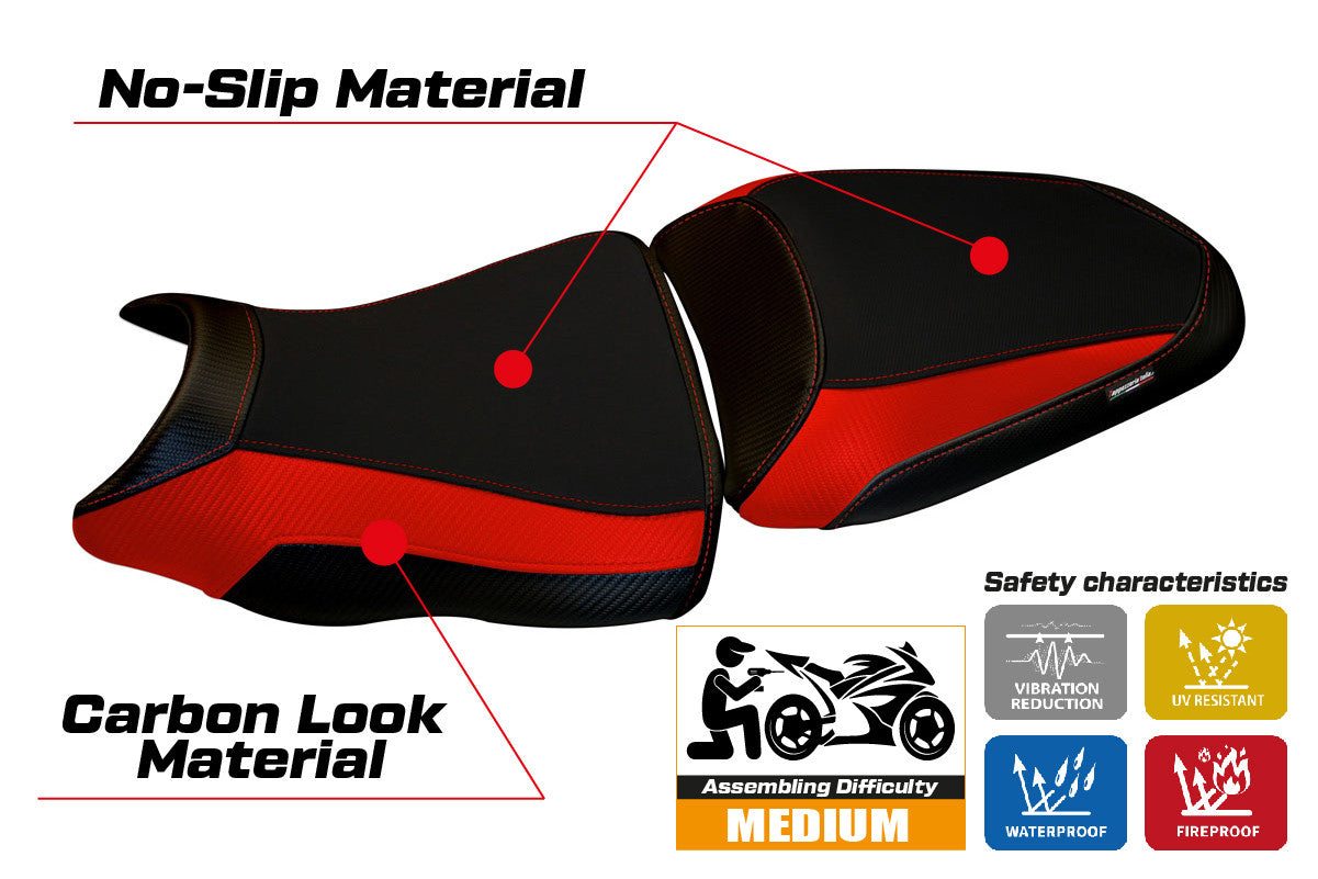 Seat cover compatible - Kawasaki ER-6N / ER-6F 2012 - 2016 - mod Leeds 1