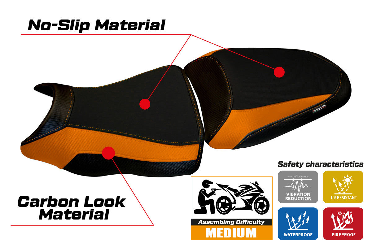 Seat cover compatible - Kawasaki ER-6N / ER-6F 2012 - 2016 - mod Leeds 1