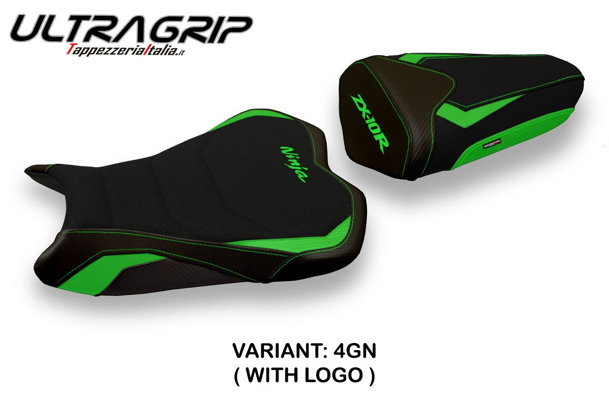 Seat cover compatible - Kawasaki Ninja ZX 10 R 2008 - 2010 - mod Quito 2 Ultragrip