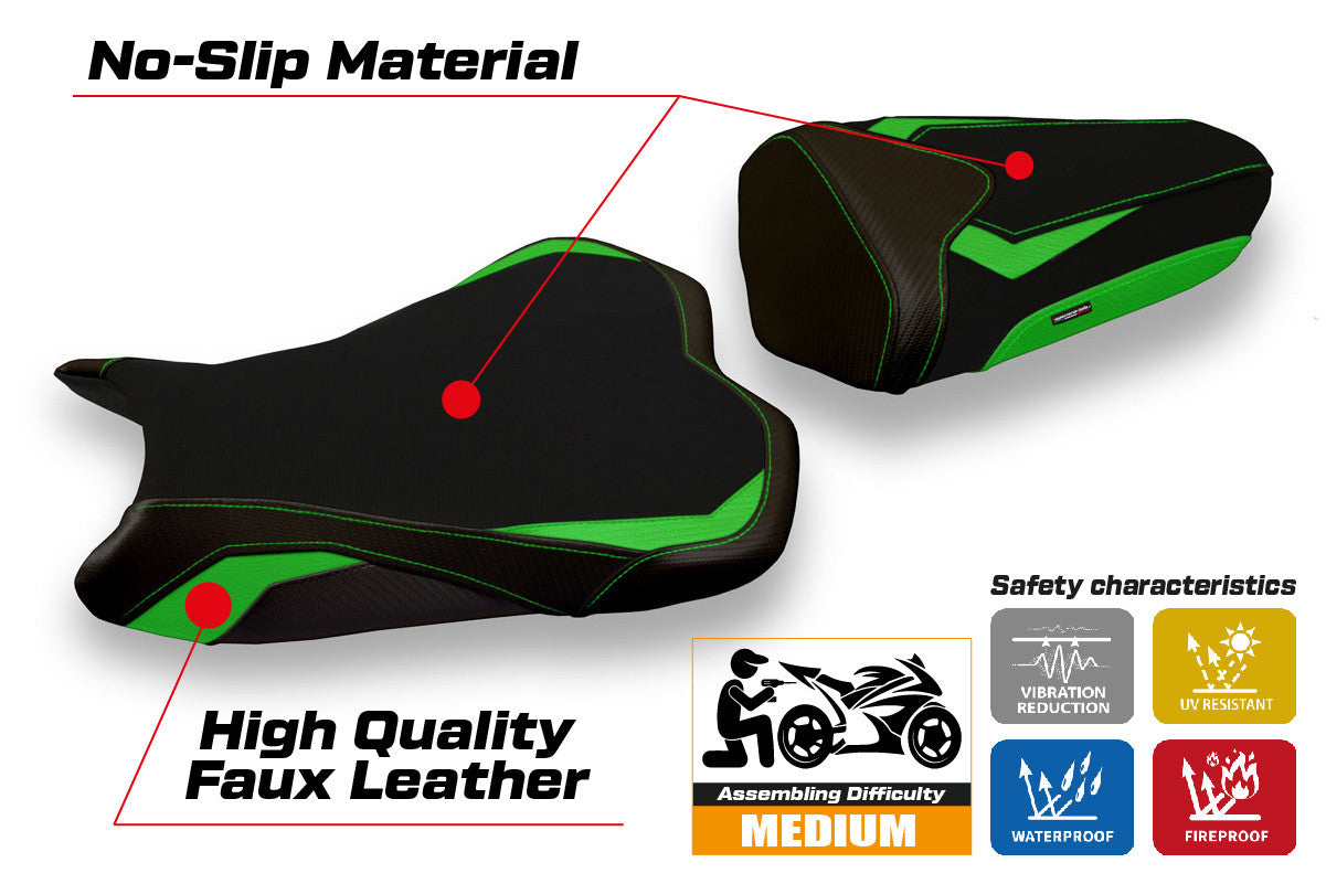 Seat cover compatible - Kawasaki Ninja ZX 10 R 2008 - 2010 - mod Riga 2