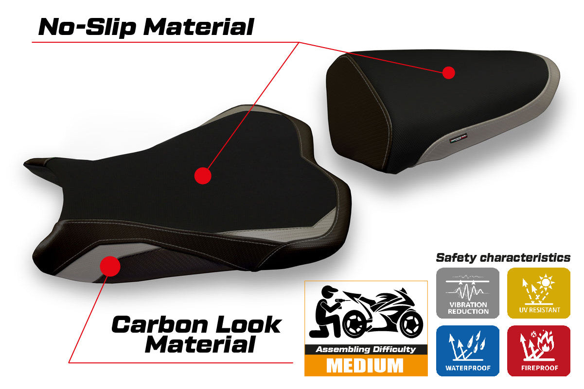 Seat cover compatible - Kawasaki Ninja ZX 10 R 2008 - 2010 - mod Seul 1