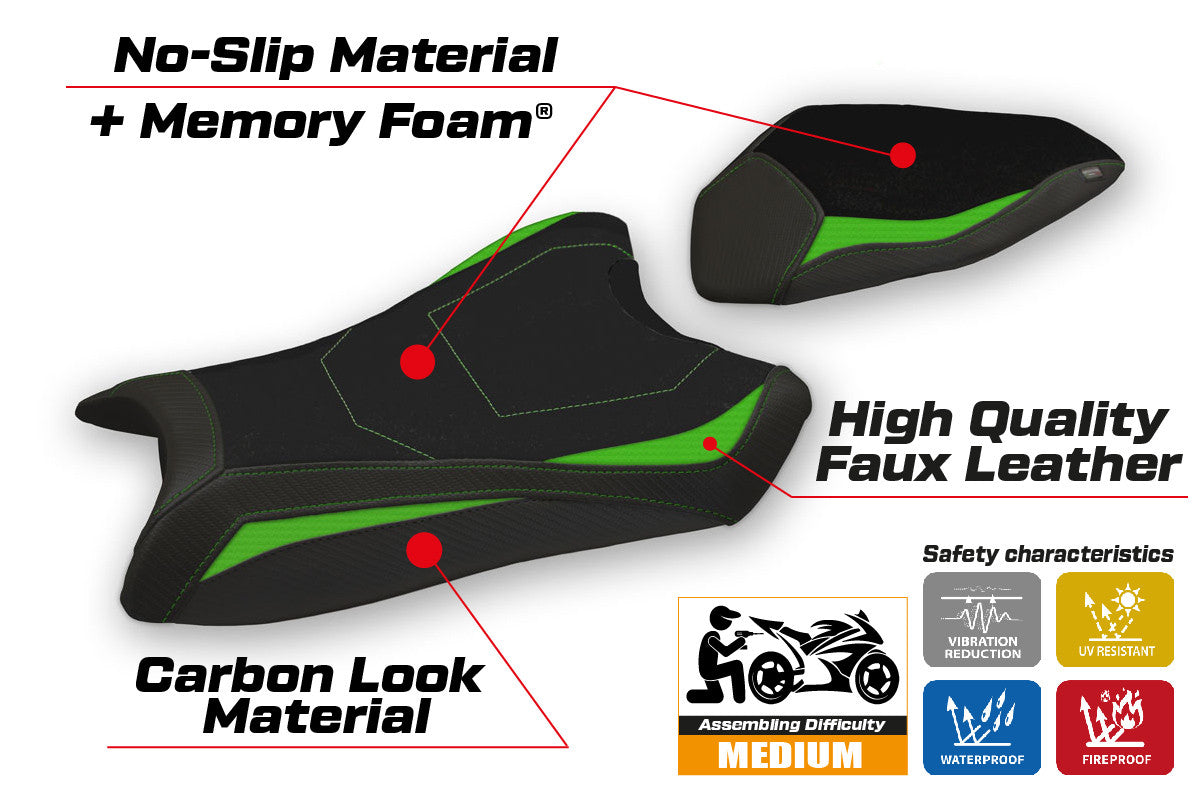 Seat cover compatible - Kawasaki Ninja ZX 10 R 2016 - 2020 - mod Hervas Comfort System