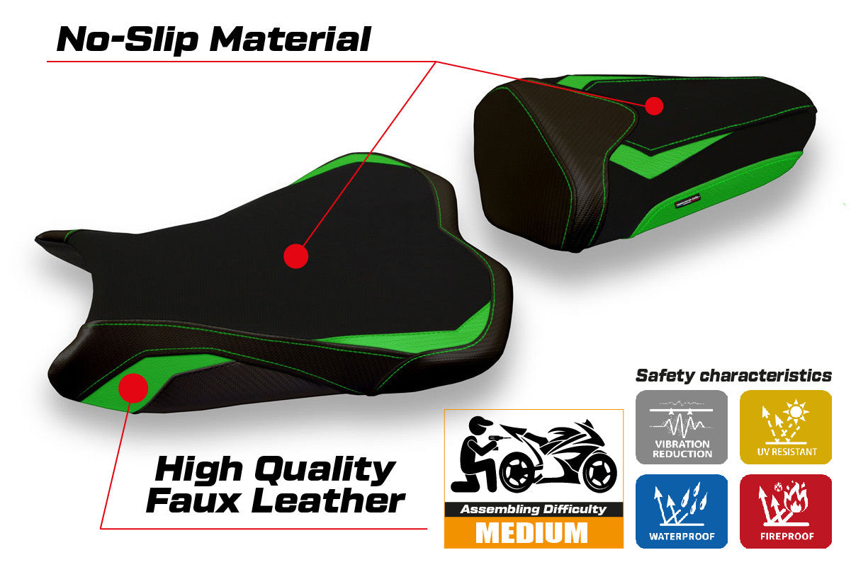 Seat cover compatible - Kawasaki Ninja ZX 6 R 2009 - 2012 - mod Sandy 2