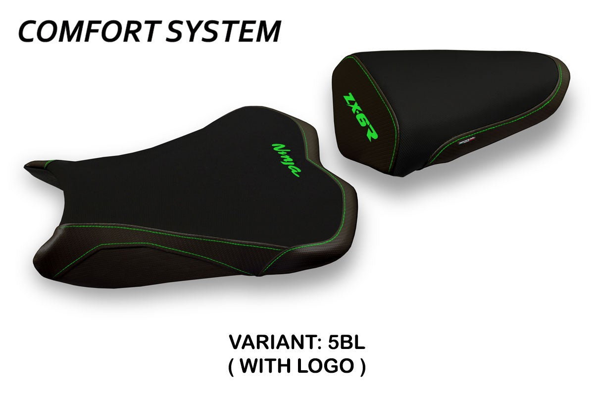 Seat cover compatible - Kawasaki Ninja ZX 6 R 2013 - 2018 - mod Luanda 2 Comfort System