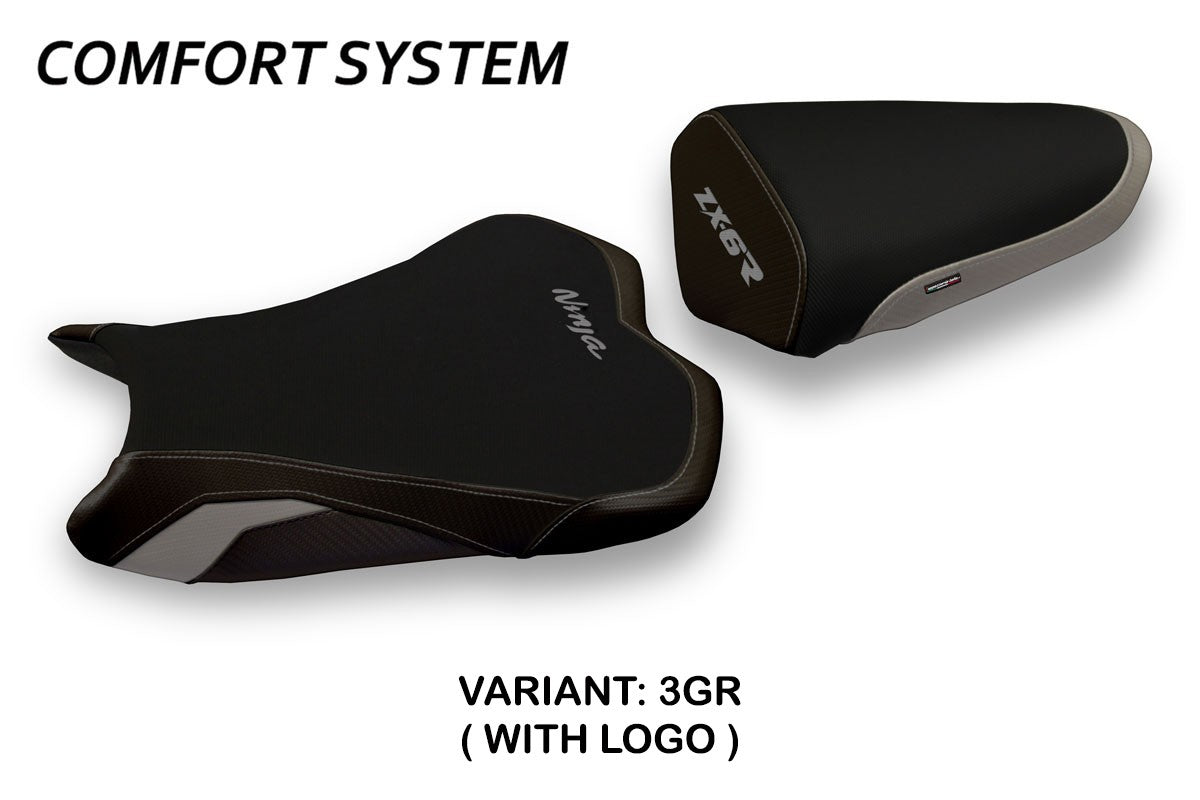 Seat cover compatible - Kawasaki Ninja ZX 6 R 2013 - 2018 - mod Luanda 2 Comfort System