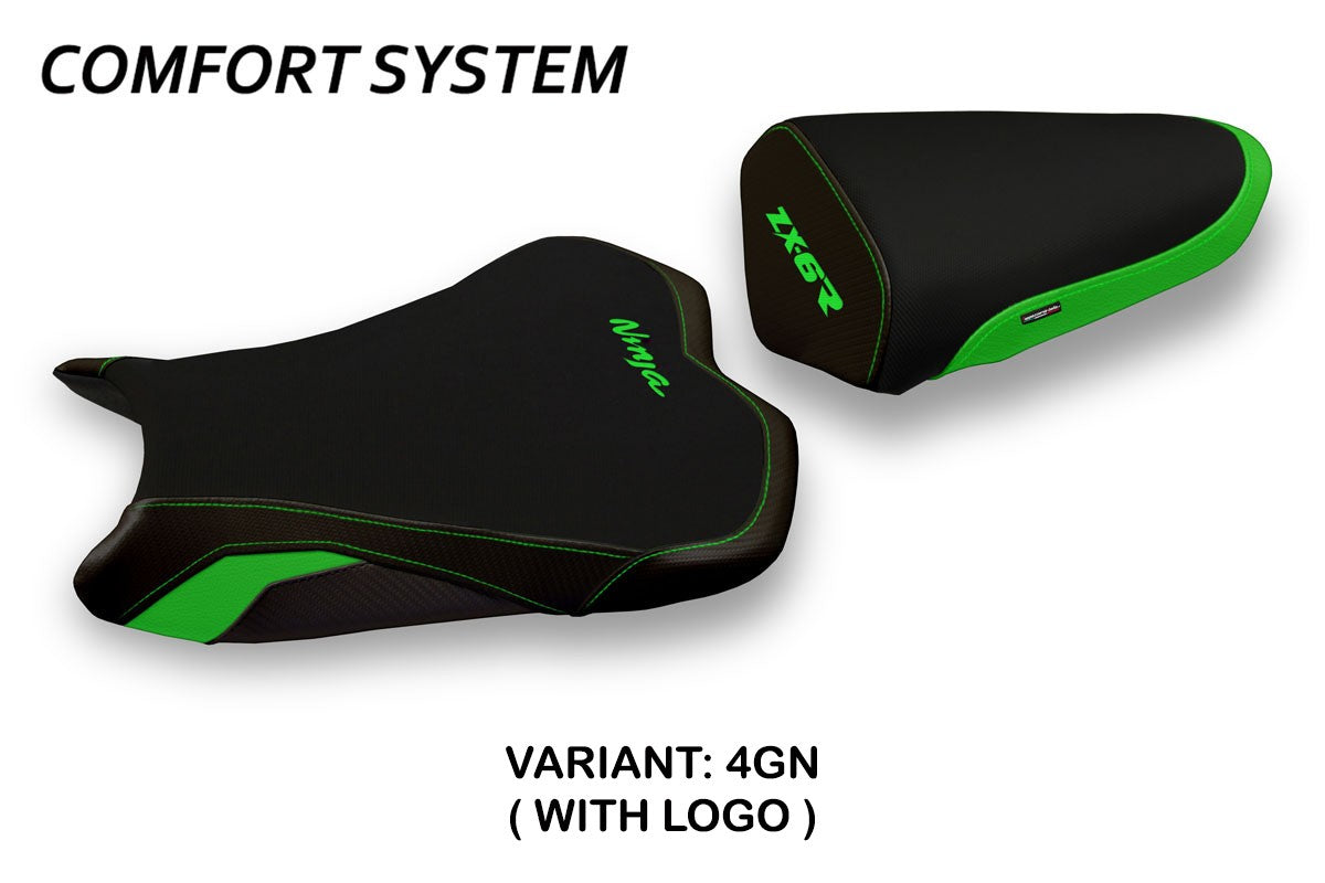 Seat cover compatible - Kawasaki Ninja ZX 6 R 2013 - 2018 - mod Luanda 2 Comfort System