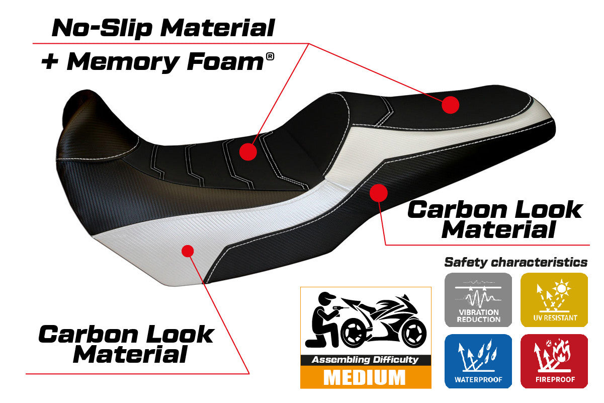 Seat cover compatible - Kawasaki Versys 1000 2011 - 2018 - mod Lampedusa Color Comfort System