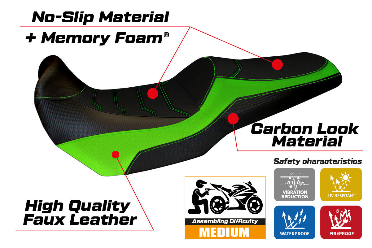 Seat cover compatible - Kawasaki Versys 1000 2011 - 2018 - mod Lampedusa Color Comfort System