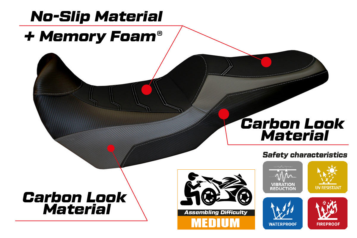 Seat cover compatible - Kawasaki Versys 1000 2011 - 2018 - mod Lampedusa Color Comfort System