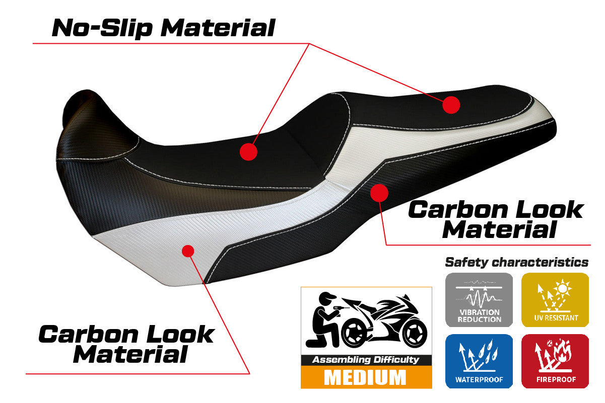 Seat cover compatible - Kawasaki Versys 1000 2011 - 2018 - mod Lampedusa color