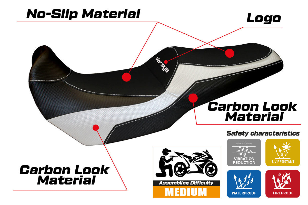 Seat cover compatible - Kawasaki Versys 1000 2011 - 2018 - mod Lampedusa color