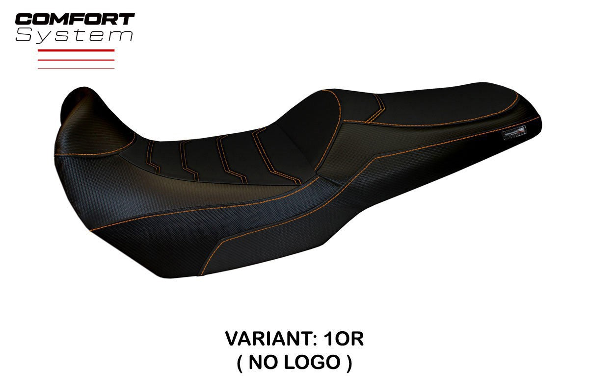 Seat cover compatible - Kawasaki Versys 1000 2011 - 2018 - mod Lampedusa Total Black Comfort System