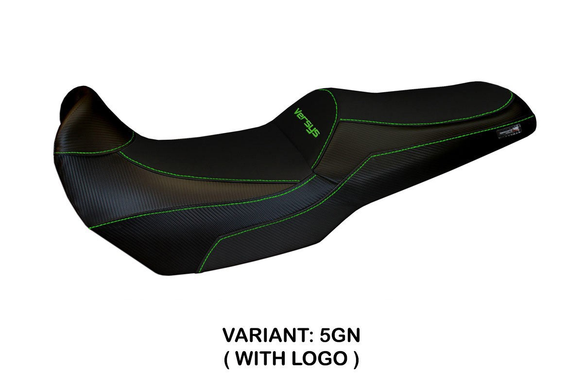 Seat cover compatible - Kawasaki Versys 1000 2011 - 2018 - mod Lampedusa Total Black