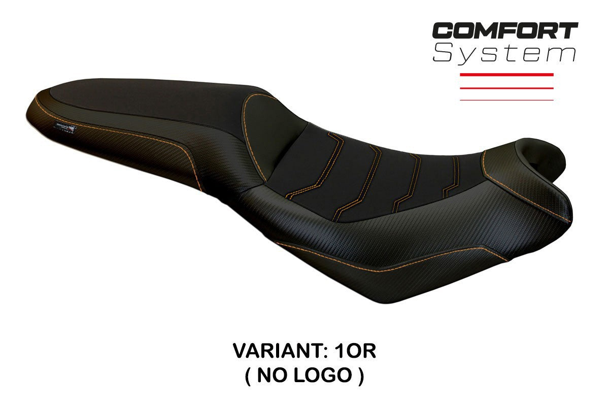 Seat cover compatible - Kawasaki Versys 650 2007-2025 - mod Elba Total Black Comfort System