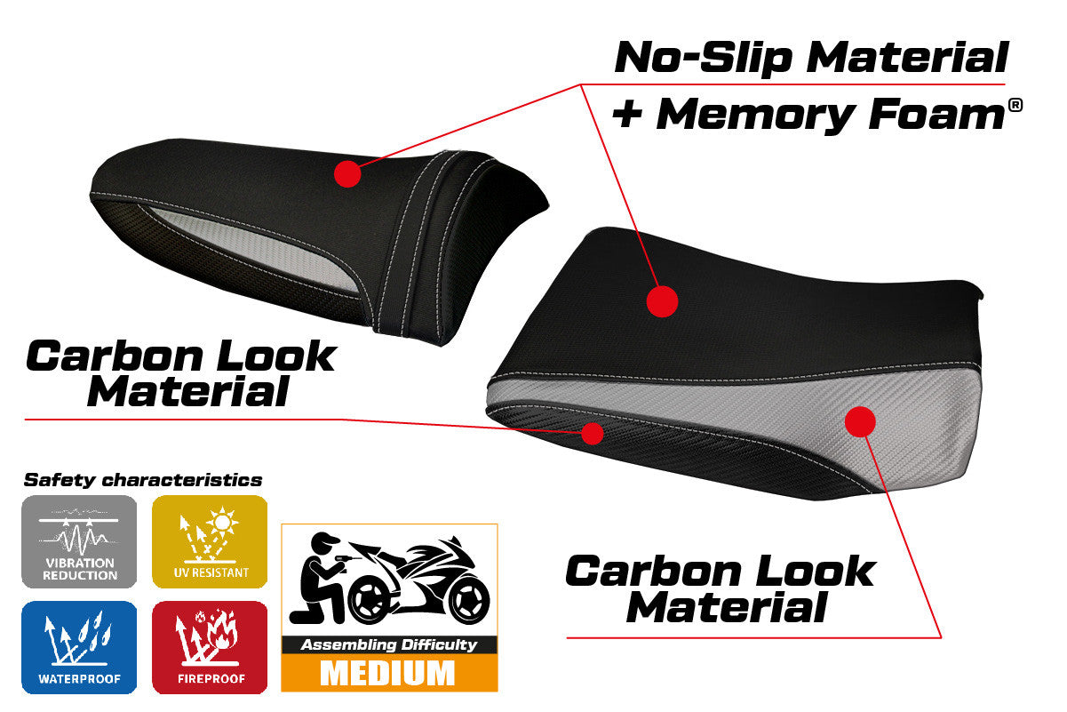 Seat cover compatible - Kawasaki Z 1000 2003 - 2006 - mod Pozzuoli 1 Comfort System