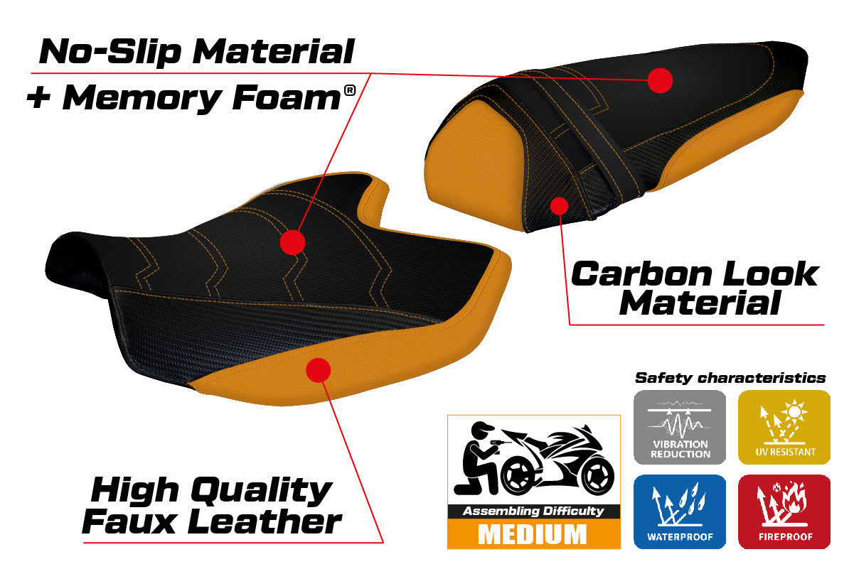 Seat cover compatible - Kawasaki Z 1000 2007 - 2009 - mod Amatrice 2 Comfort System