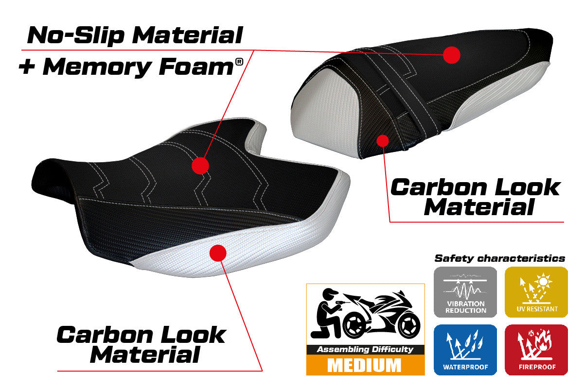 Seat cover compatible - Kawasaki Z 1000 2007 - 2009 - mod Amatrice 2 Comfort System