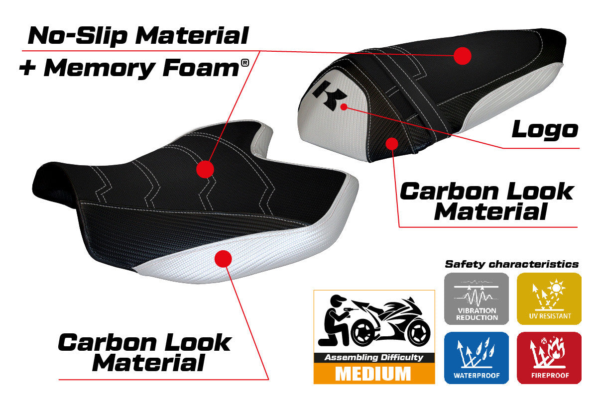 Seat cover compatible - Kawasaki Z 1000 2007 - 2009 - mod Amatrice 2 Comfort System