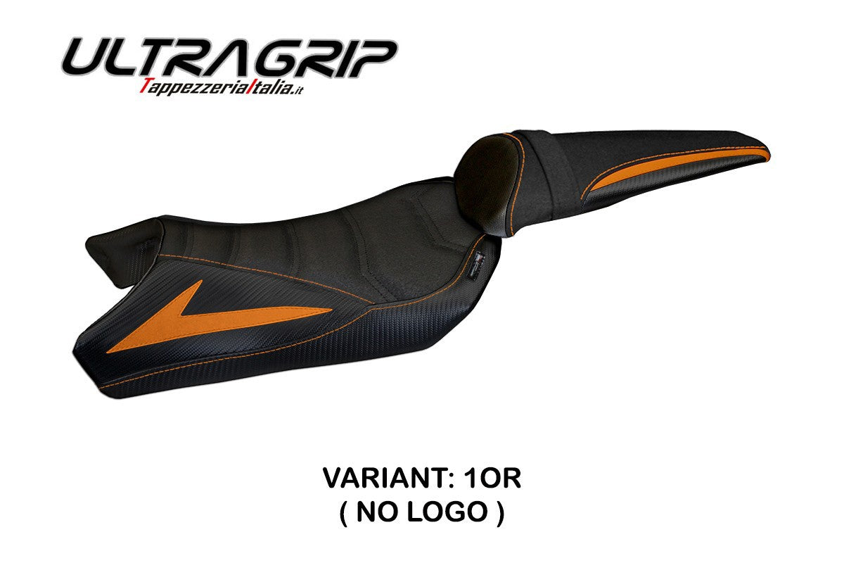 Seat cover compatible - Kawasaki Z 1000  2010 - 2013 - mod Berna Total Black Ultragrip