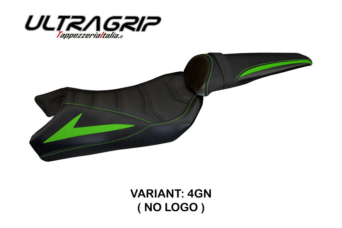 Seat cover compatible - Kawasaki Z 1000  2010 - 2013 - mod Berna Total Black Ultragrip