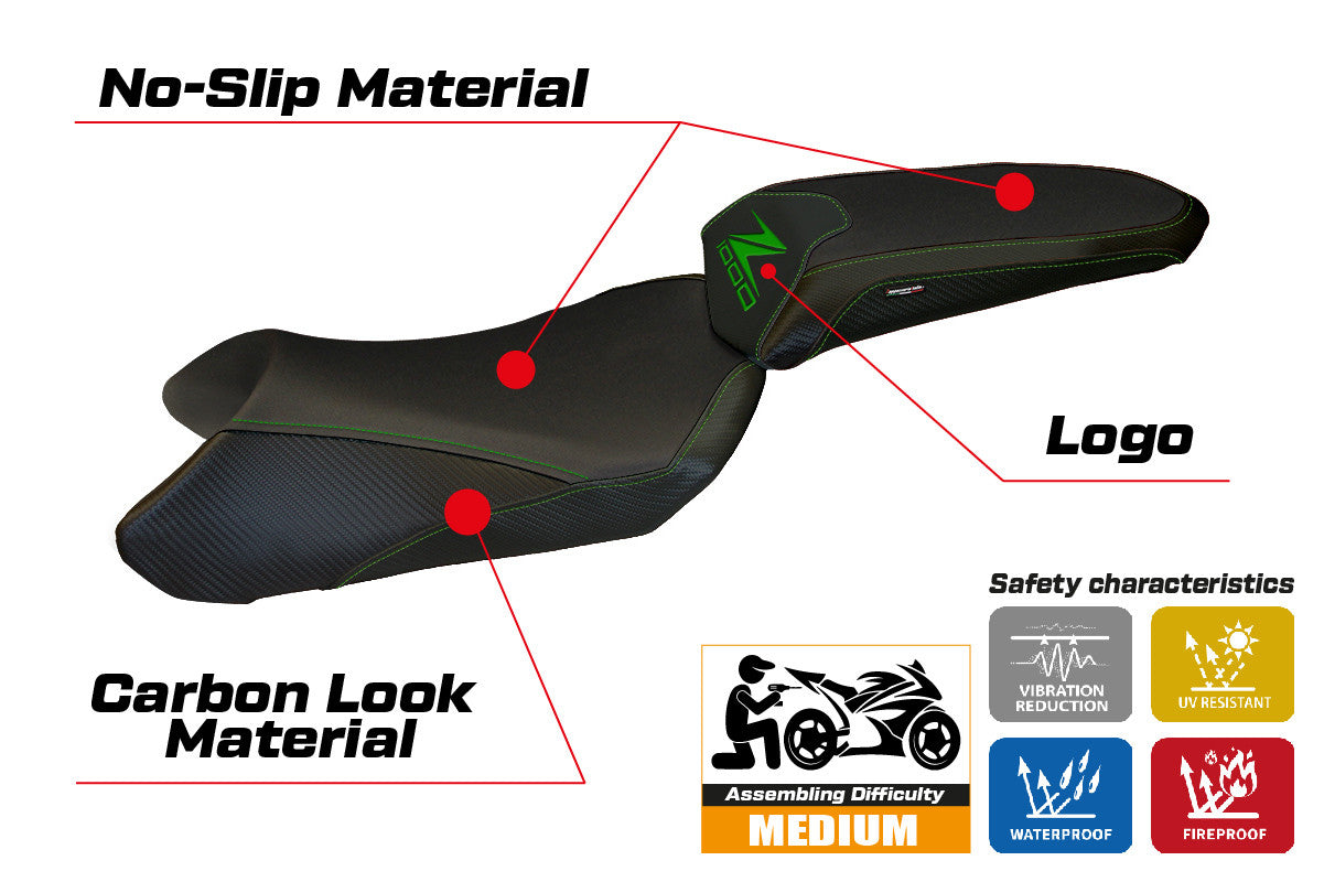 Seat cover compatible - Kawasaki Z 1000 / 1000 SX 2011 - 2016 - mod Cosenza 1