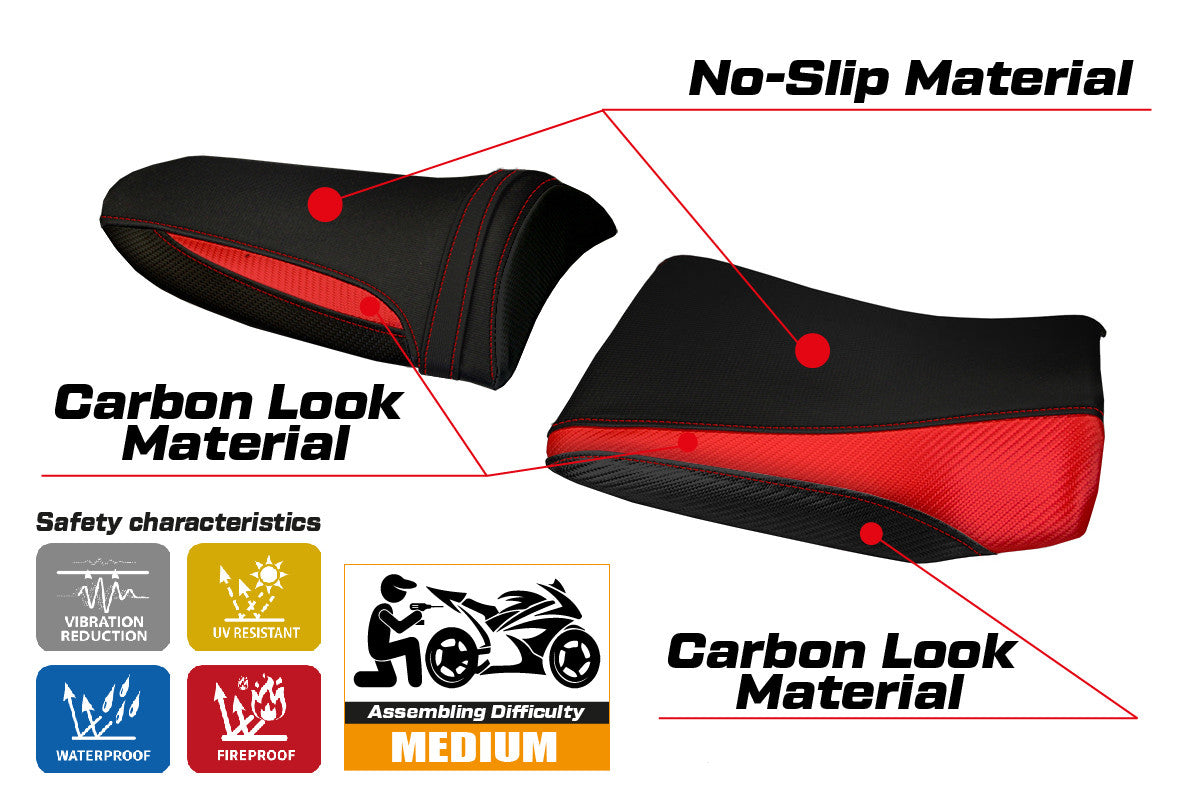 Seat cover compatible - Kawasaki Z 750 2003 - 2006 - mod Pozzuoli 1
