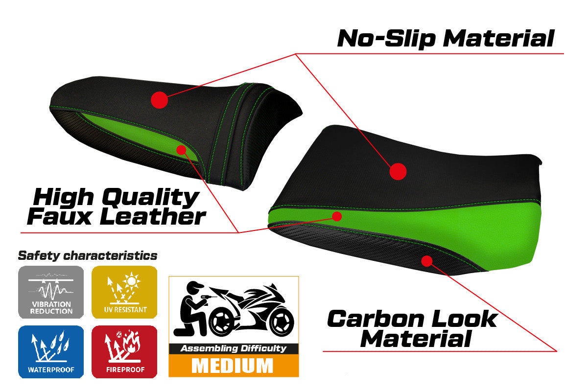 Seat cover compatible - Kawasaki Z 750 2003 - 2006 - mod Pozzuoli 1