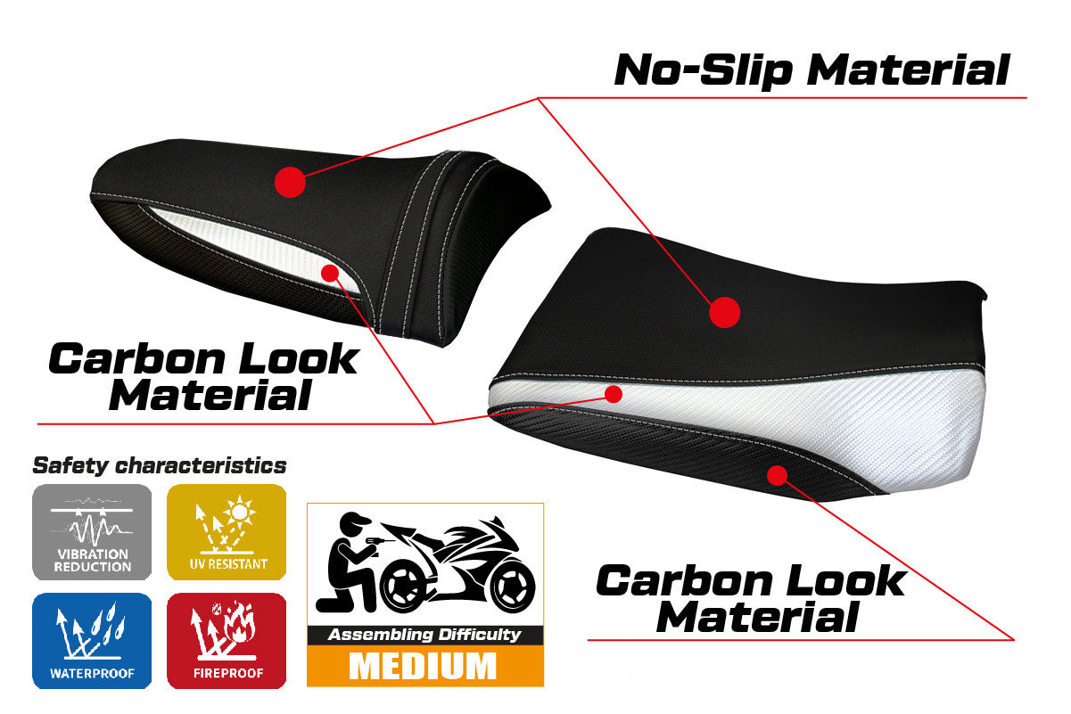 Seat cover compatible - Kawasaki Z 750 2003 - 2006 - mod Pozzuoli 1
