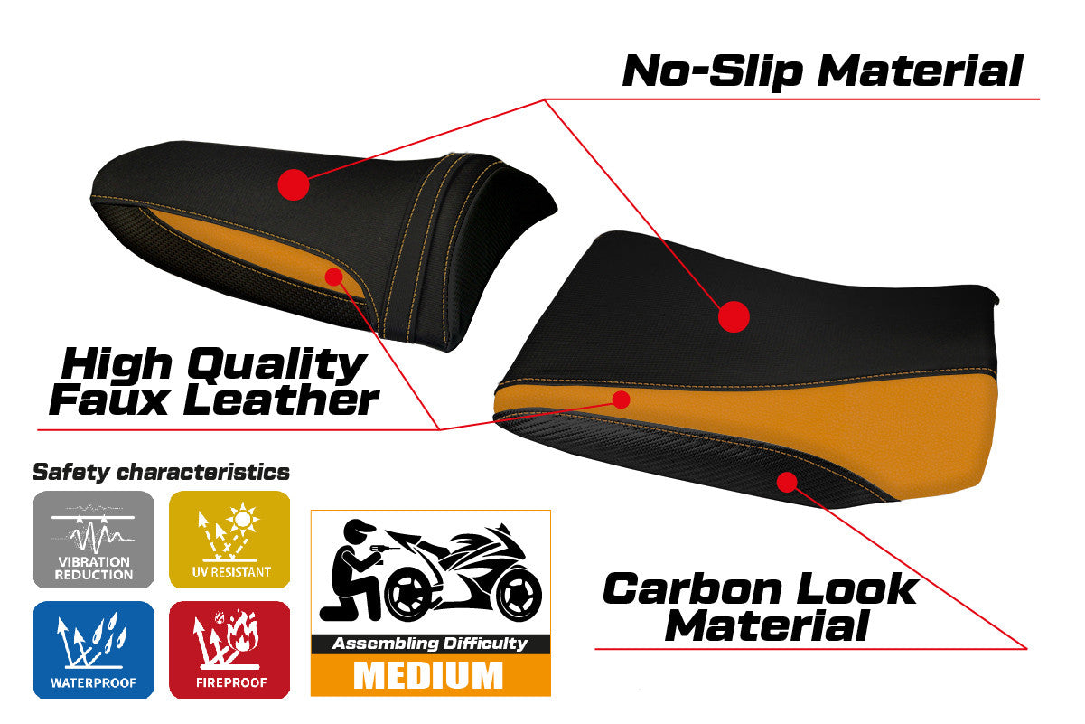 Seat cover compatible - Kawasaki Z 750 2003 - 2006 - mod Pozzuoli 1