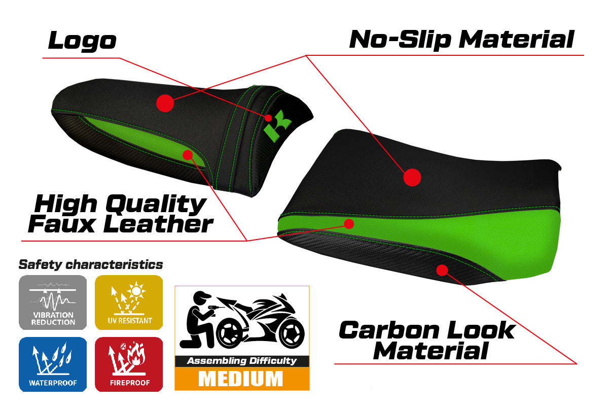 Seat cover compatible - Kawasaki Z 750 2003 - 2006 - mod Pozzuoli 1