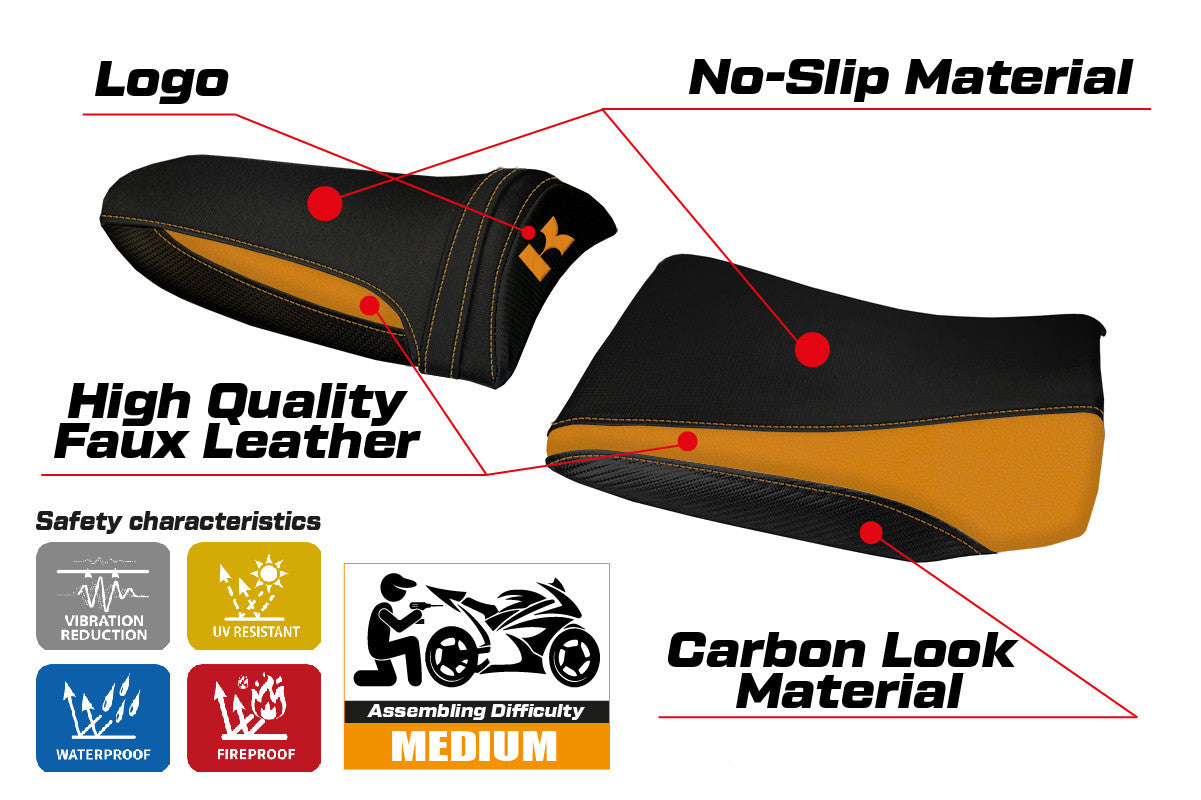 Seat cover compatible - Kawasaki Z 750 2003 - 2006 - mod Pozzuoli 1