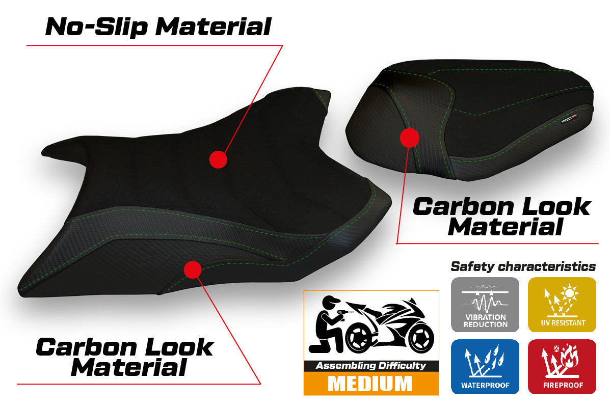 Seat cover compatible - Kawasaki Z 800 2013 - 2016 - mod Corizza 1 Ultragrip