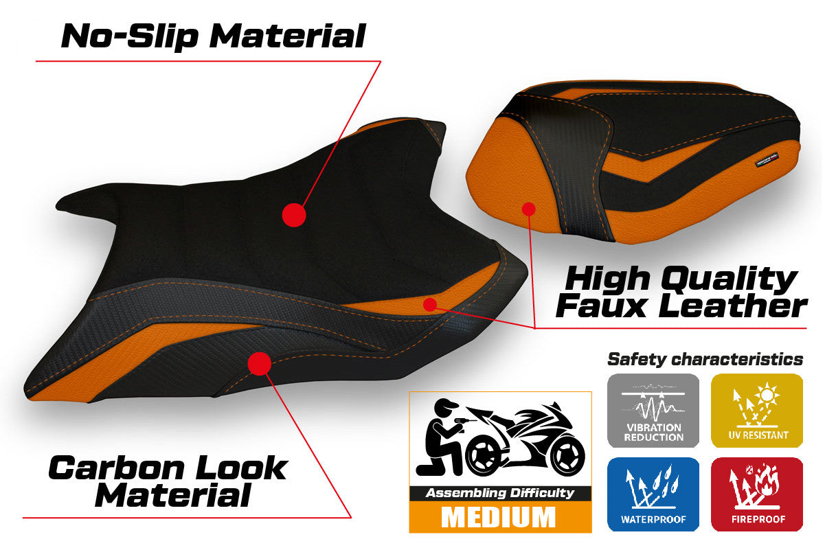 Seat cover compatible - Kawasaki Z 800 2013 - 2016 - mod Corizza 1 Ultragrip