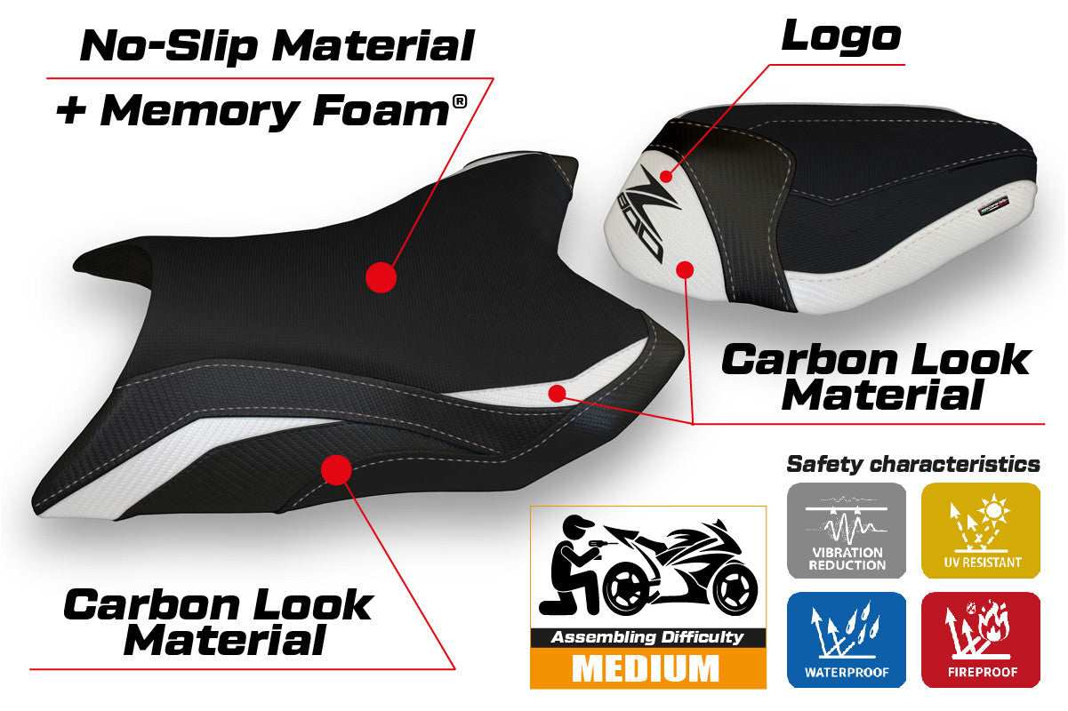 Seat cover compatible - Kawasaki Z 800 2013 - 2016 - mod Kemi Comfort System