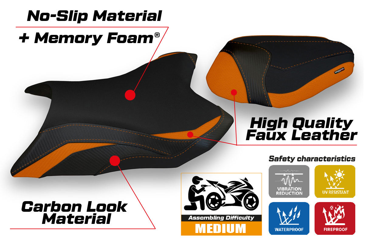 Seat cover compatible - Kawasaki Z 800 2013 - 2016 - mod Kemi Comfort System