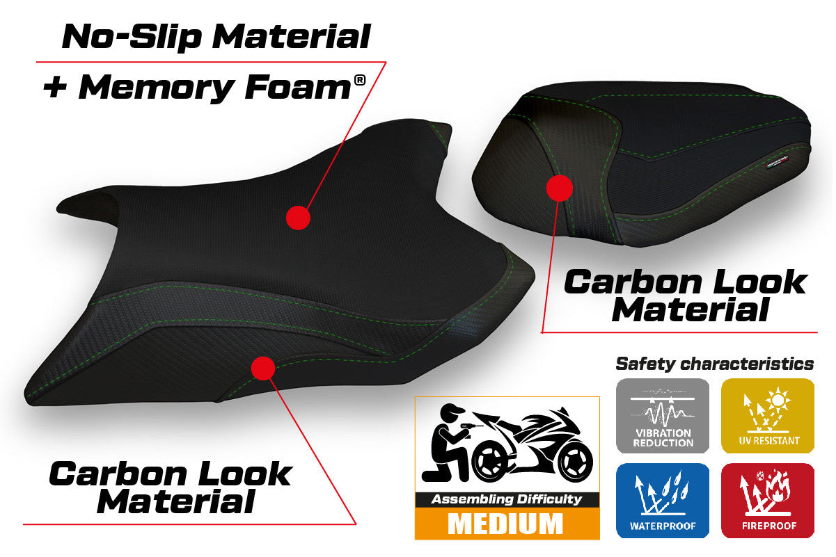 Seat cover compatible - Kawasaki Z 800 2013 - 2016 - mod Kemi Comfort System