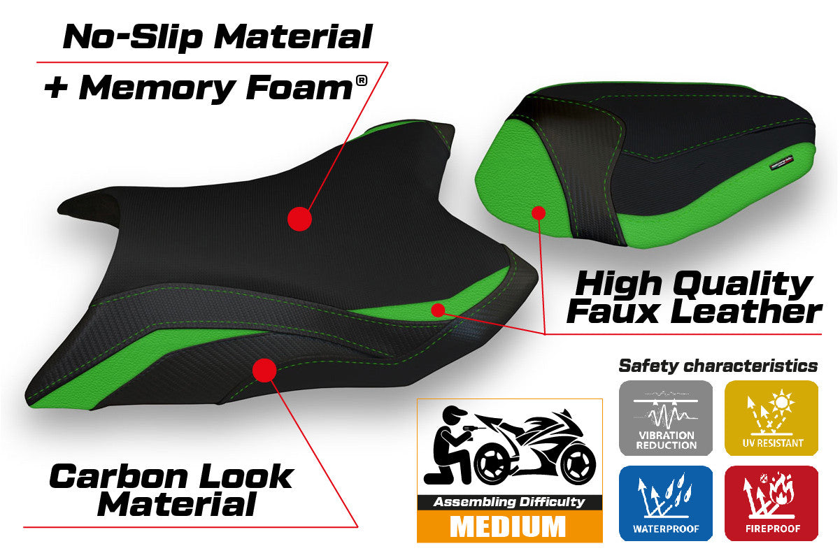 Seat cover compatible - Kawasaki Z 800 2013 - 2016 - mod Kemi Comfort System