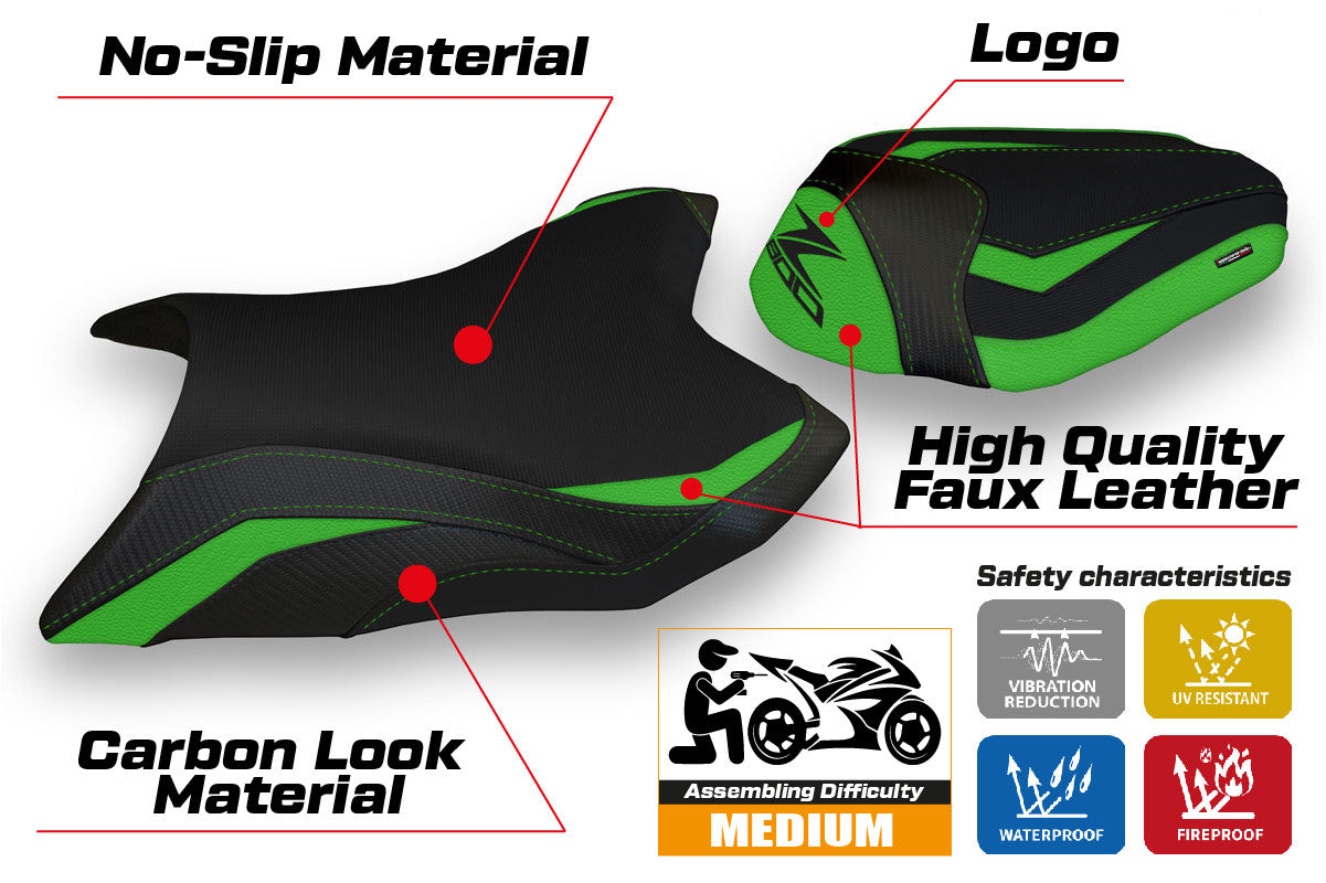 Seat cover compatible - Kawasaki Z 800 2013 - 2016 - mod Mumbai 1
