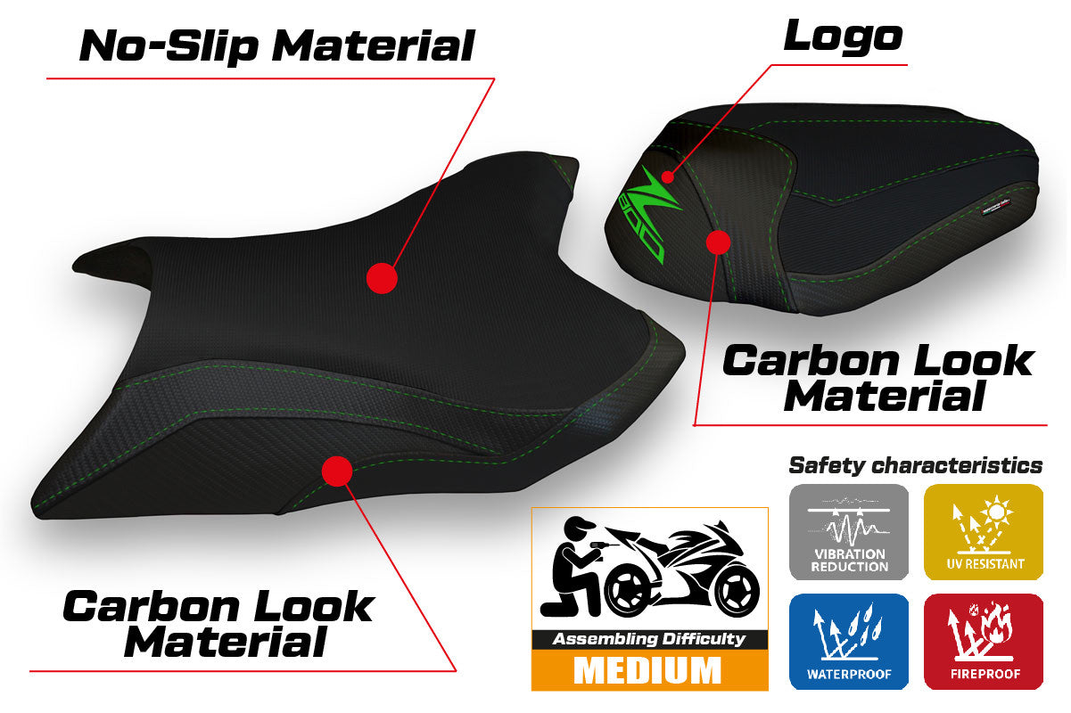 Seat cover compatible - Kawasaki Z 800 2013 - 2016 - mod Mumbai 1