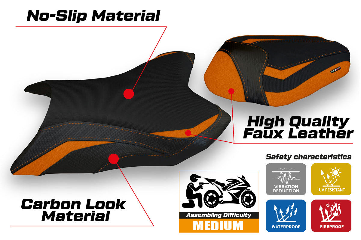 Seat cover compatible - Kawasaki Z 800 2013 - 2016 - mod Mumbai 1