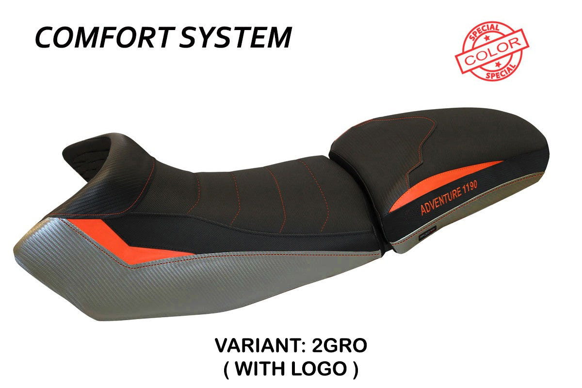 Seat cover compatible - KTM 1190 Adventure 2013 - 2016 - mod Fasano Special Color Comfort System