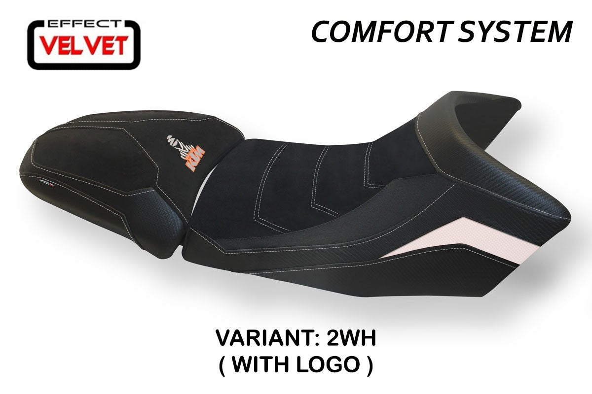 Seat cover compatible - KTM 1290 Super Adventure S - T 2015 - 2020 - mod Gaeta Velvet Comfort System