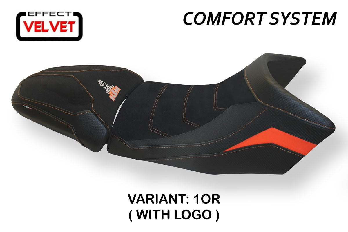 Seat cover compatible - KTM 1290 Super Adventure S - T 2015 - 2020 - mod Gaeta Velvet Comfort System