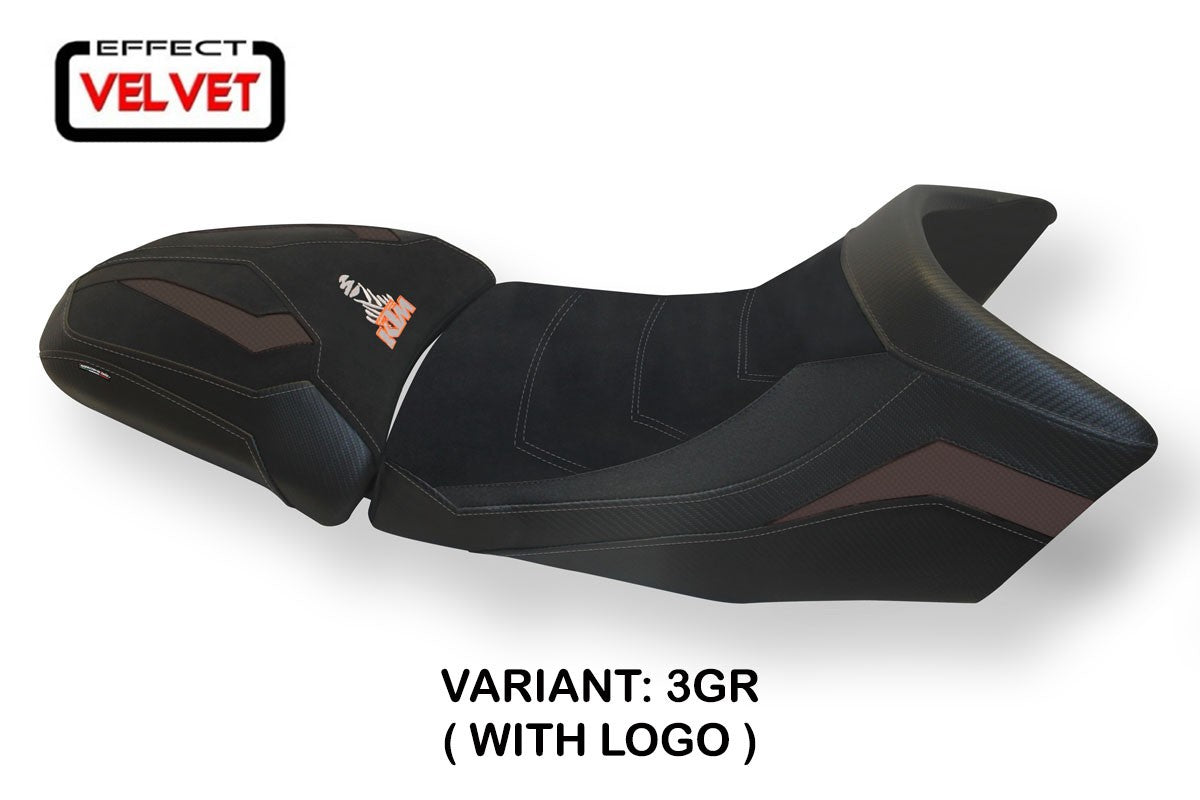 Seat cover compatible - KTM 1290 Super Adventure S - T 2015 - 2020 - mod Gaeta Velvet