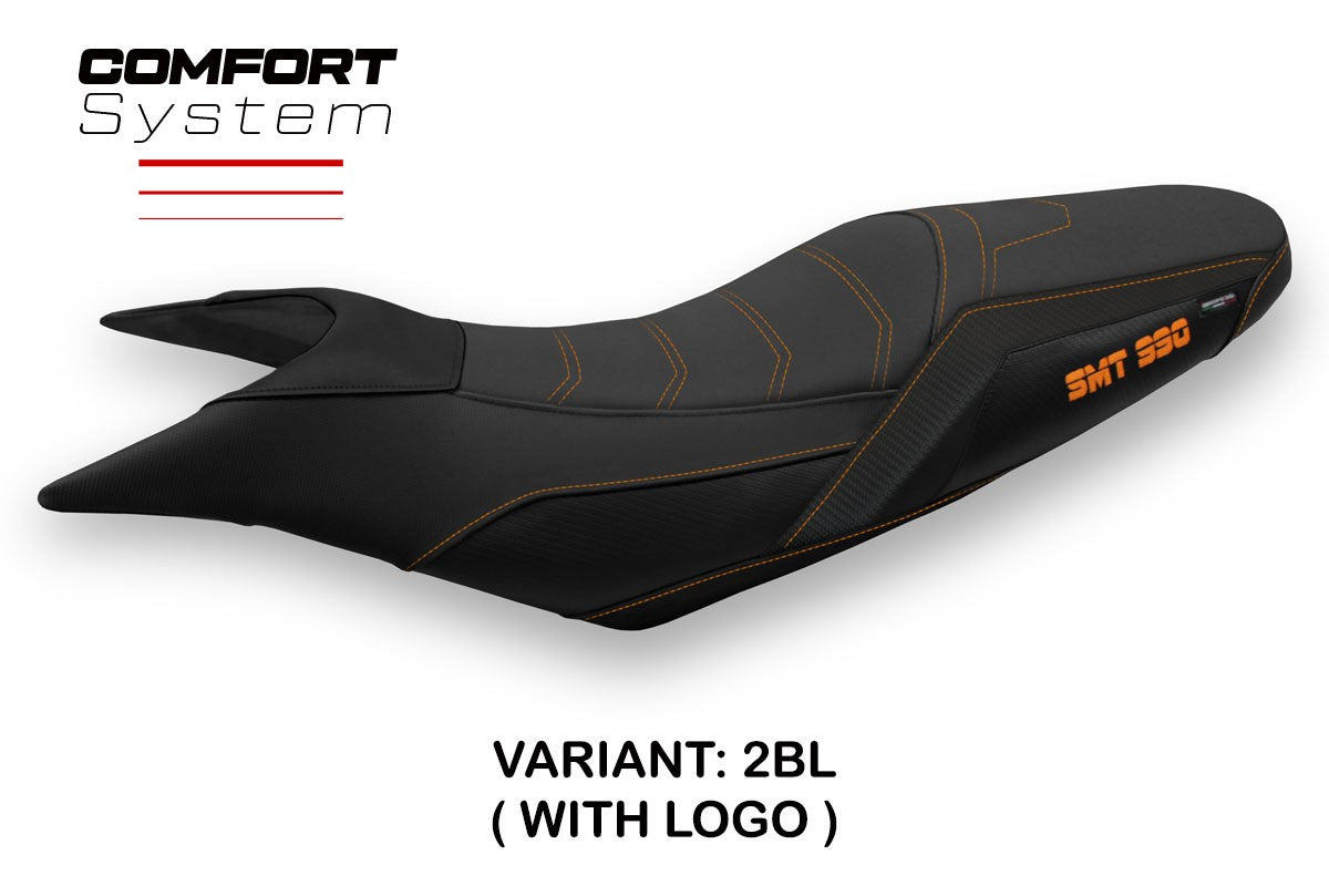 Seat cover compatible - KTM 990 Supermoto T 2009 - 2016 - mod Pompei Comfort System