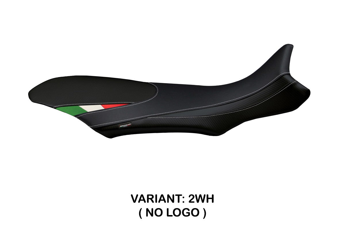 Seat cover compatible - MV Agusta Rivale 800 2013 - 2018 - mod Sorrento Total Black Tricolore