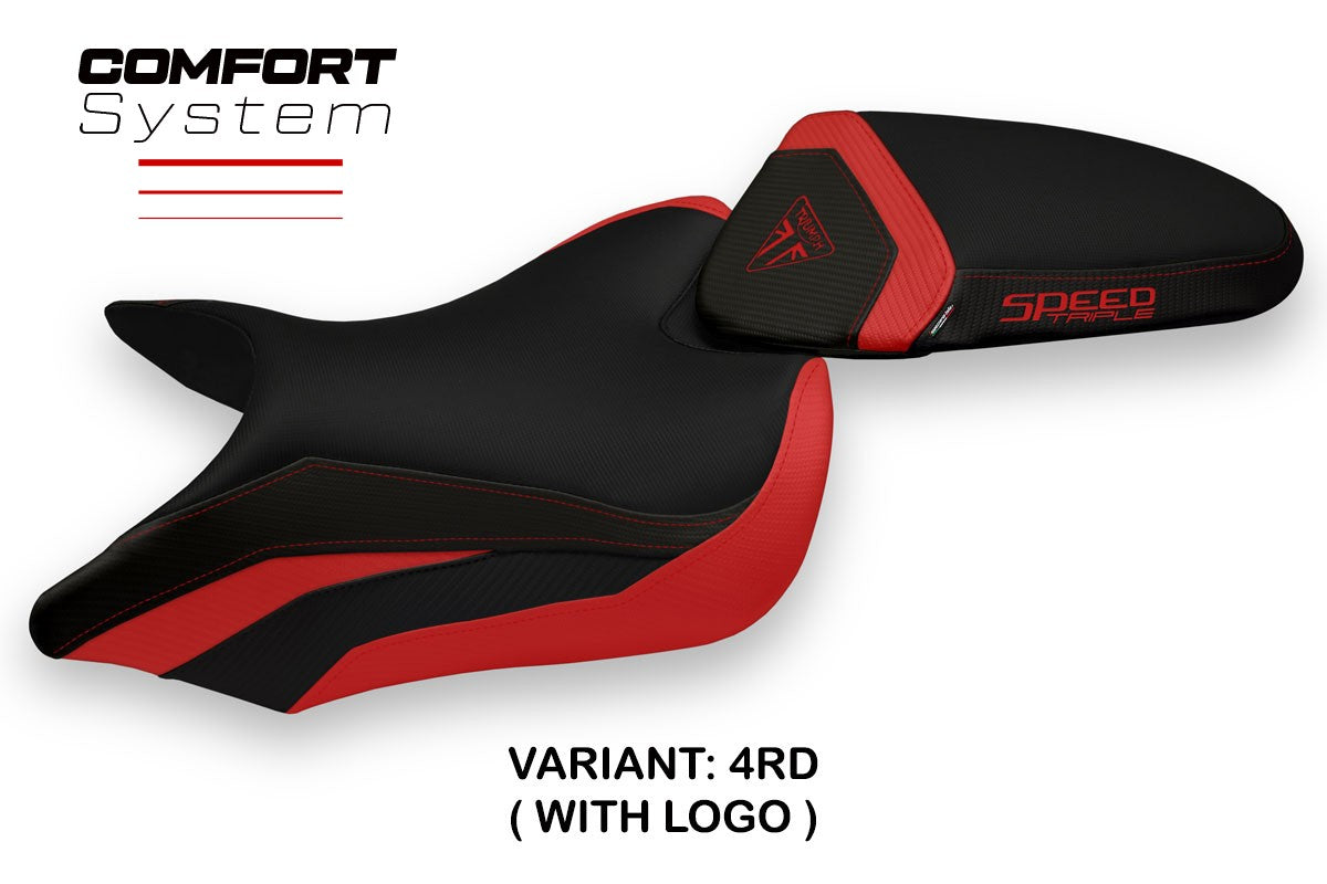 Seat cover compatible - Triumph Speed Triple 2016 - 2021 - mod Maglie 1 Comfort System